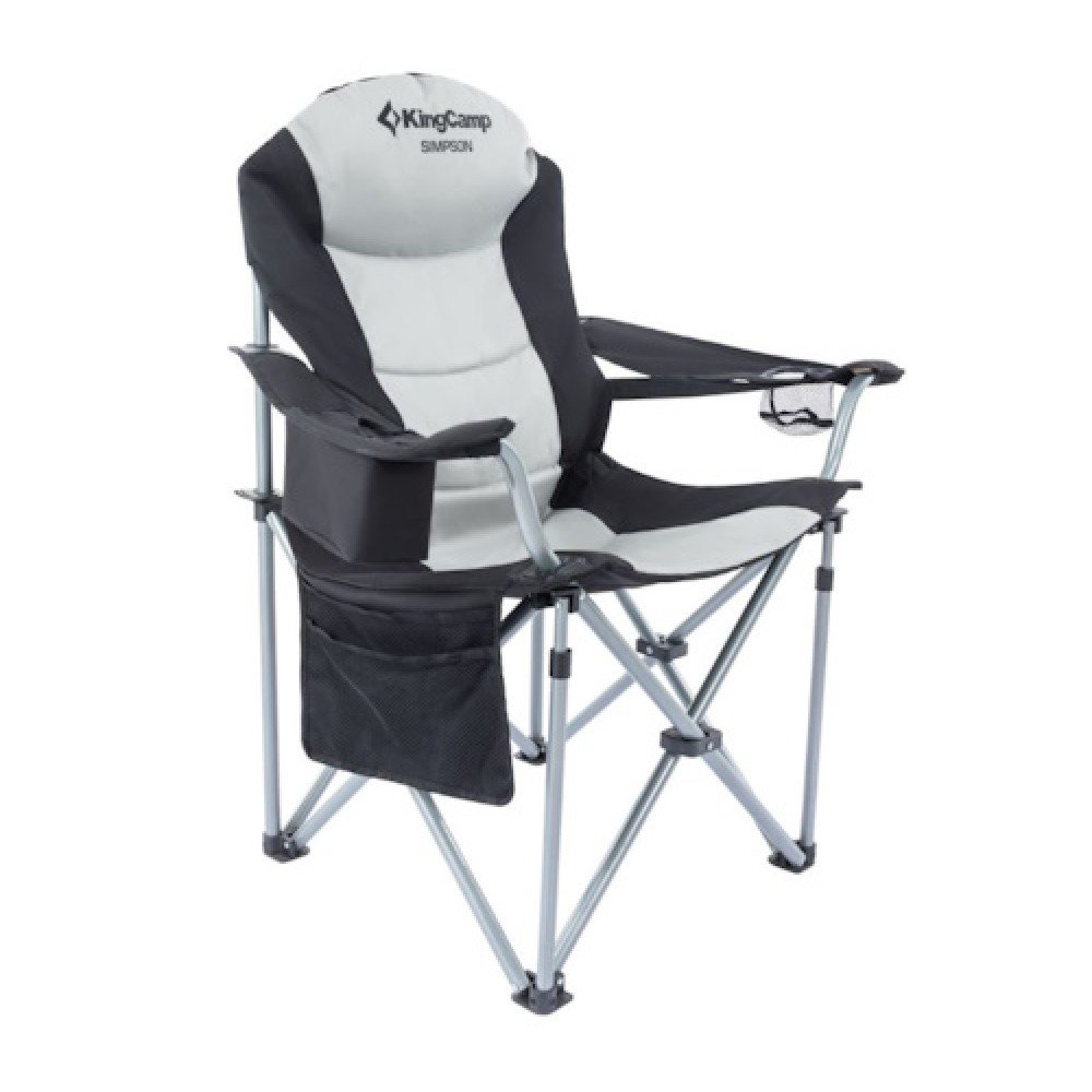 Крісло складне KingCamp Deluxe Hard Arms Chair KC3888 BLACK/MID GREY