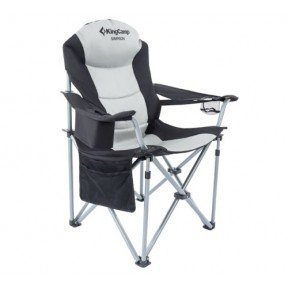 Крісло складне KingCamp Deluxe Hard Arms Chair KC3888 BLACK/MID GREY