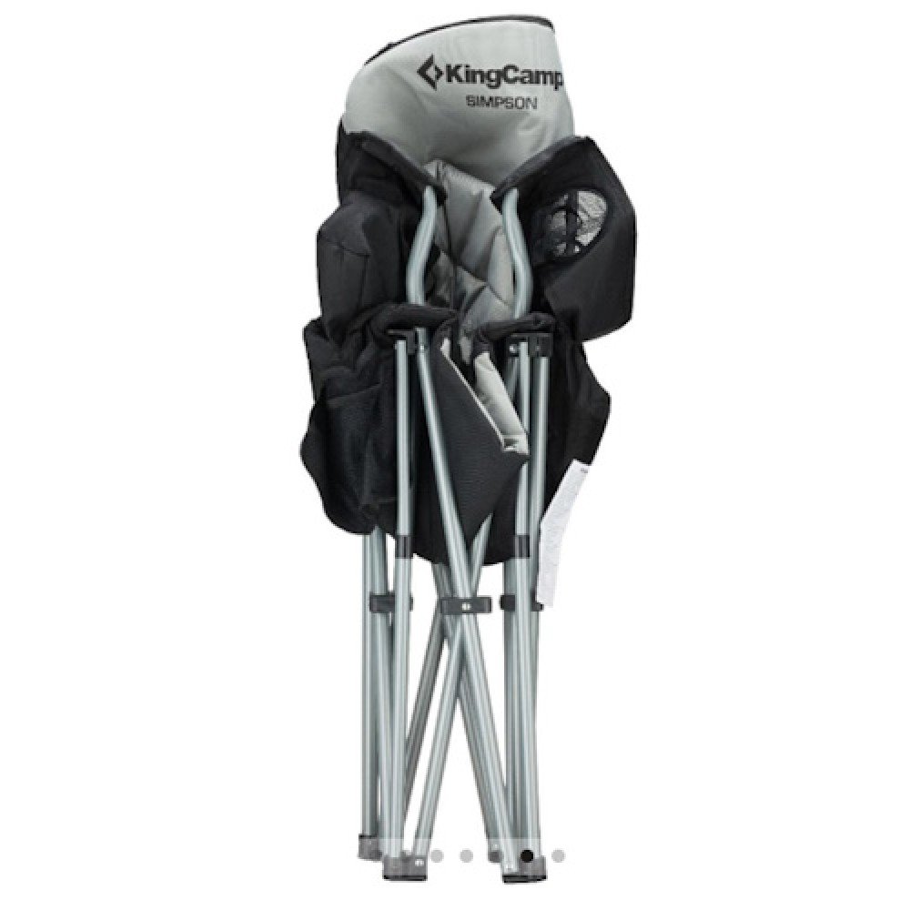 Крісло складне KingCamp Deluxe Hard Arms Chair KC3888 BLACK/MID GREY