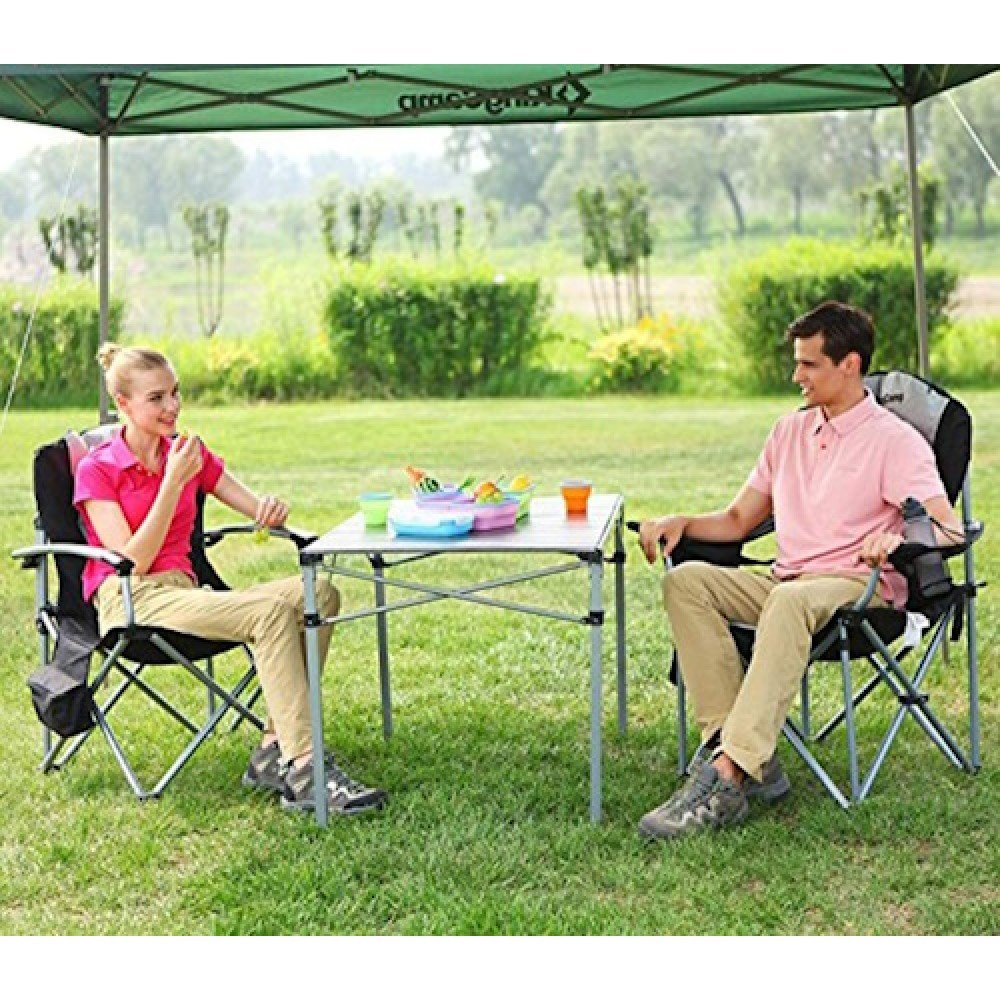 Крісло складне KingCamp Deluxe Hard Arms Chair KC3888 BLACK/MID GREY