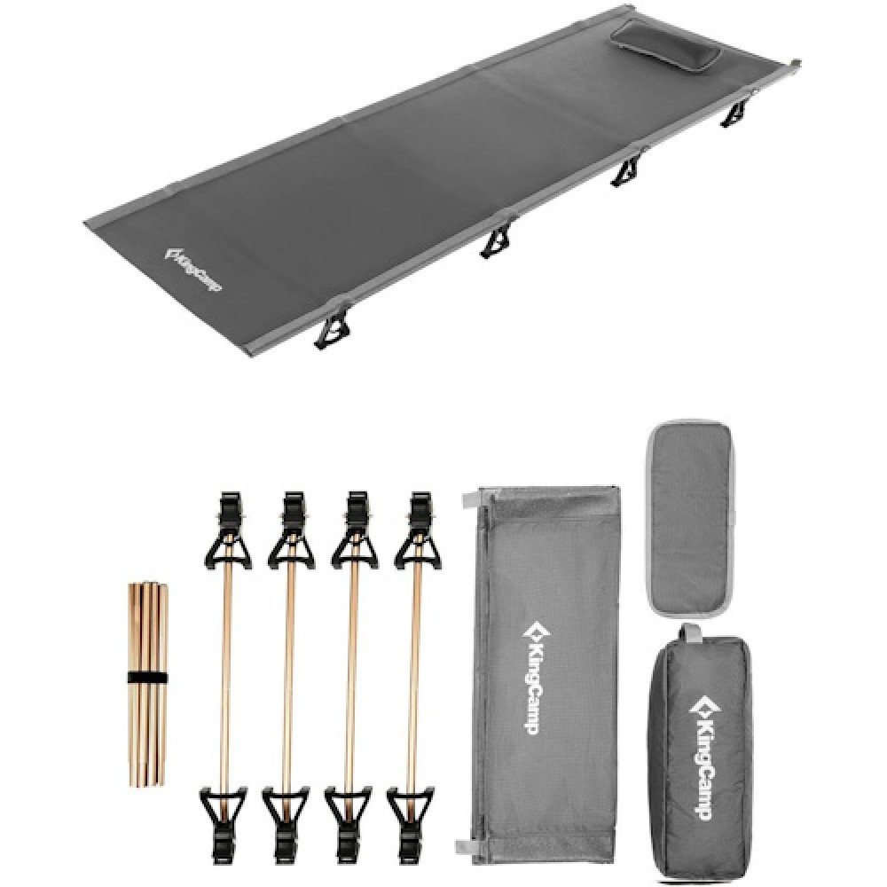 Розкладачка KingCamp Ultralight Camping Cot KC3986 LIGHT GREY