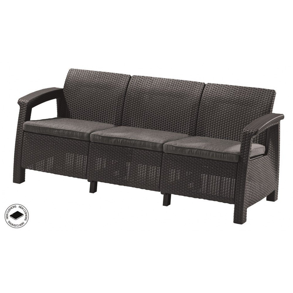 Софа, Corfu love seat max, сірий