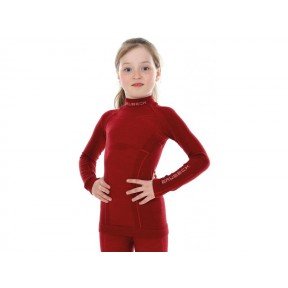 Дитячий комплект термобілизни Brubeck ACTIVE WOOL (LS13690-LS12130) burgundy 152/158