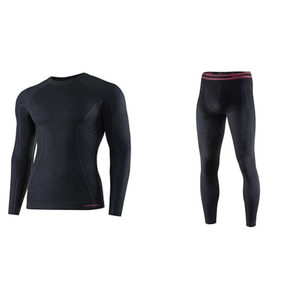 Комплект чоловічої термобілизни Brubeck ACTIVE WOOL LS12820-LE11710 black M