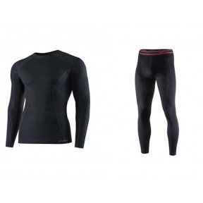 Комплект чоловічої термобілизни Brubeck ACTIVE WOOL LS12820-LE11710 black M