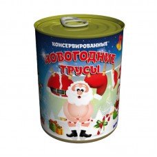 Труси новорічні консервовані (р.2XL), червоні