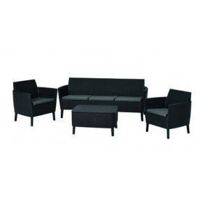 Набір меблів, Salemo 3 seater set, графіт - прохолодний сірий