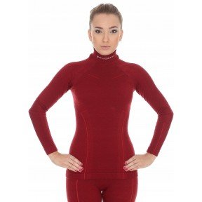 Футболка з довгим рукавом Brubeck EXTREME WOOL (LS11930) burgundy L