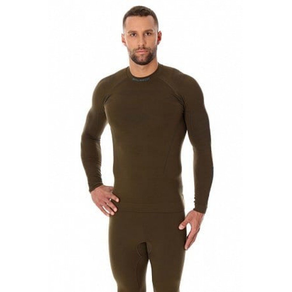 Футболка з довгим рукавом Brubeck THERMO (LS13040) khaki XXL
