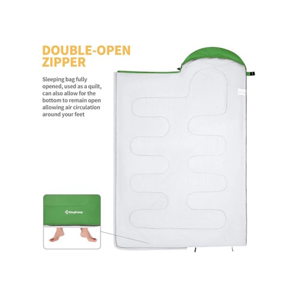Спальний мішок KingCamp Oasis 250 XL KS3222 L Green