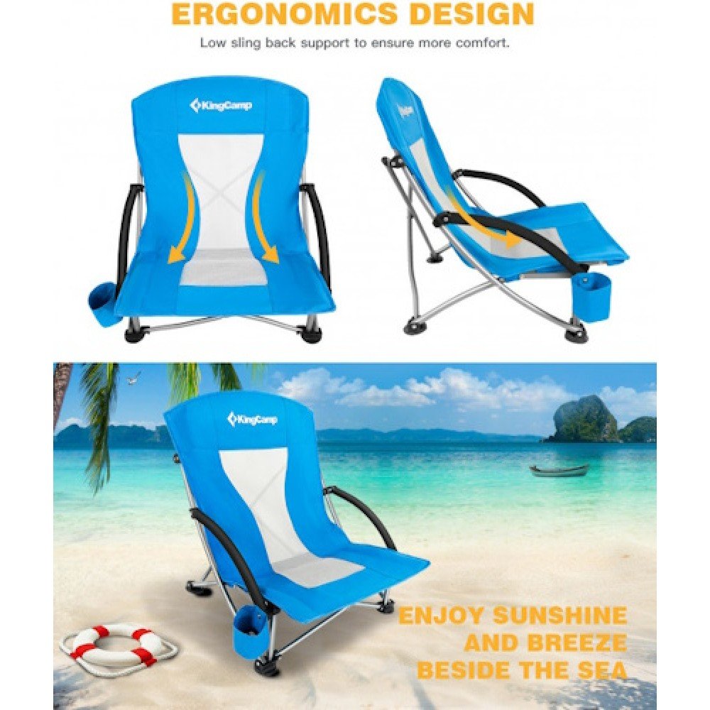 Розкладне крісло KingCamp BEACH CHAIR KC3841 blue