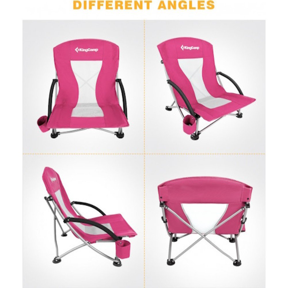 Розкладне крісло KingCamp BEACH CHAIR KC3841 dark rose