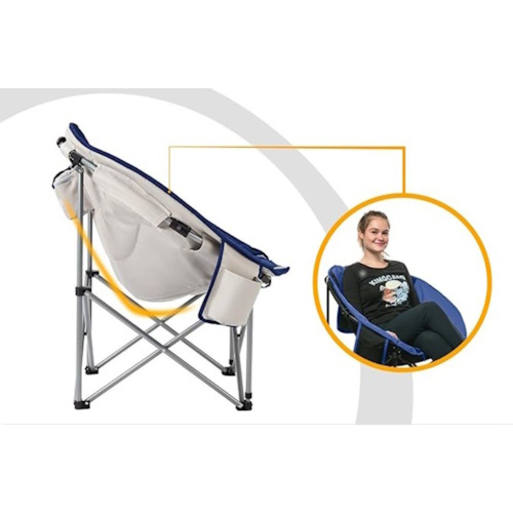 Розкладне крісло KingCamp Moon Camping Chair with Cooler KC3989 Blue Grey