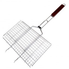 Решітка для гриля подвійна GRILL ME BQ-037 (35x21см), хромована