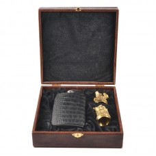 Набір ручної роботи Майстер-крамі Полювання (2 чарки х 30мл + фляга(0.27л), бронза, в подарунковому кейсі