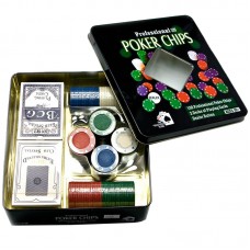 Набір для покеру (2 колоди карт, 100 фішок, 19.5х20.5х5см)