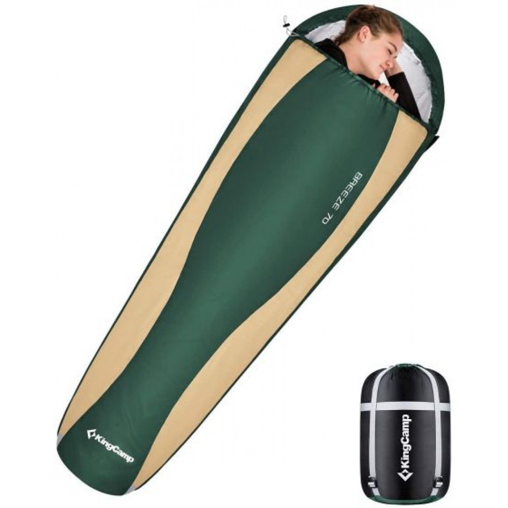 Спальний мішок KingCamp BREEZE 70(KS2020) R DARKGREEN