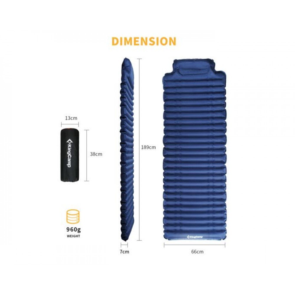 Килимок надувний KingCamp Comfort Light(KM1903) NAVY