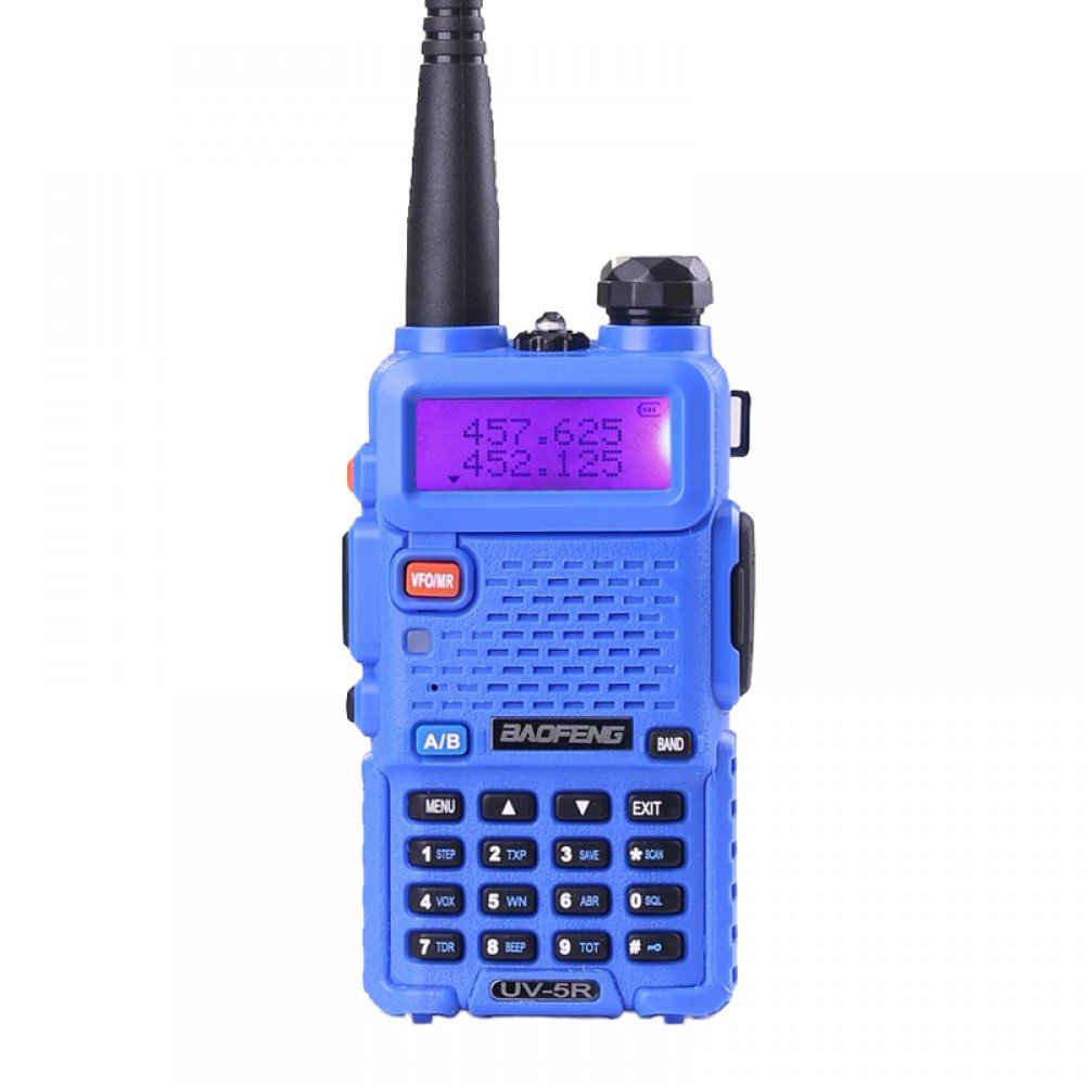 Рація Baofeng UV-5R (5W, VHF, UHF, 136-174 MHz, 400-470 MHz, до 5 км, 128 каналів, АКБ), синя