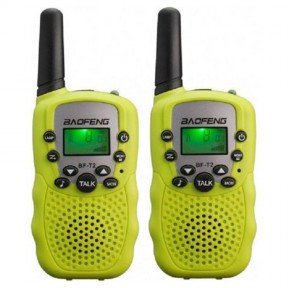 Рація Baofeng MiNi BF-T2 PMR446 (0.5W, PMR446, 446 MHz, до 5 км, 8 каналів, 4xAAA), 2шт, жовта