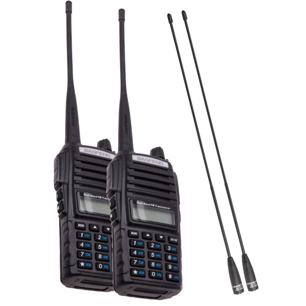 Рація Baofeng UV-82 Forest (5W, VHF/UHF, 136-174/400-480MHz, до 16км, 128 каналів, АКБ), 2шт, чорна