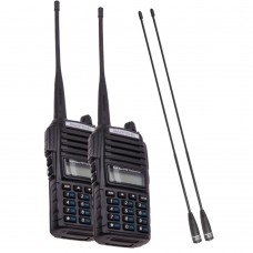 Рація Baofeng UV-82 Forest (5W, VHF/UHF, 136-174/400-480MHz, до 16км, 128 каналів, АКБ), 2шт, чорна