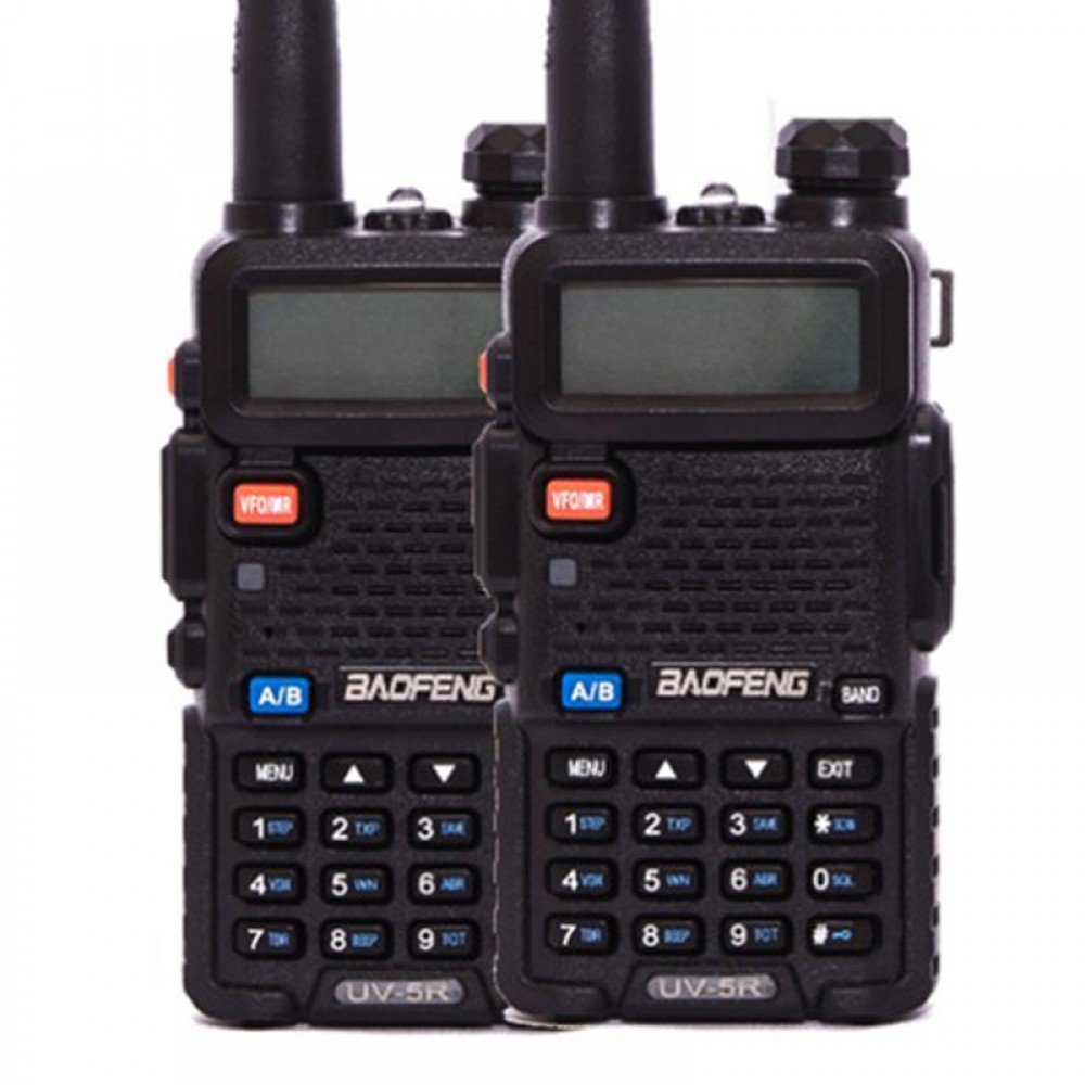 Рація Baofeng UV-5RHC Tourism (5W, VHF, UHF, 136-174,400-480MHz, до 5 км, 128 кан., АКБ), 2шт, чорна
