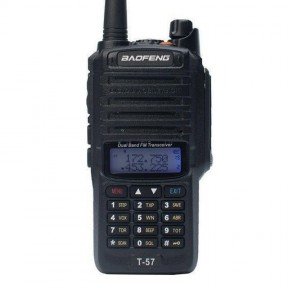 Рація Baofeng T-57 (5W, FM, VHF, UHF, до 16 км, 128 каналів, АКБ), чорна