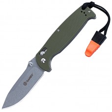 Нож складной Ganzo G7412-WS (длина: 205мм, лезвие: 89мм, сатин), зеленый