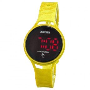 Годинник електронний, спортивний LED Skmei 1230, жовтий, в подарунковій коробці