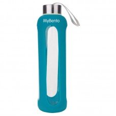 Пляшка для води Summit MyBento Eco Glass Bottle Silicone Cover 500 мл Блакитна