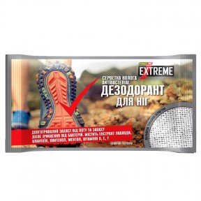 Серветка-дезодорант для ніг Power Pro Extreme (20x20см, 2 шт.), в упаковці