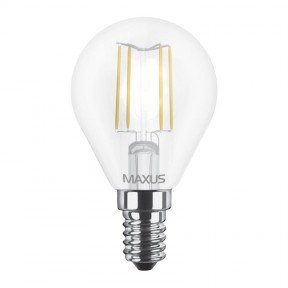 Лампа світлодіодна Maxus G45 FM (4W, 3000K, 220V, E14)