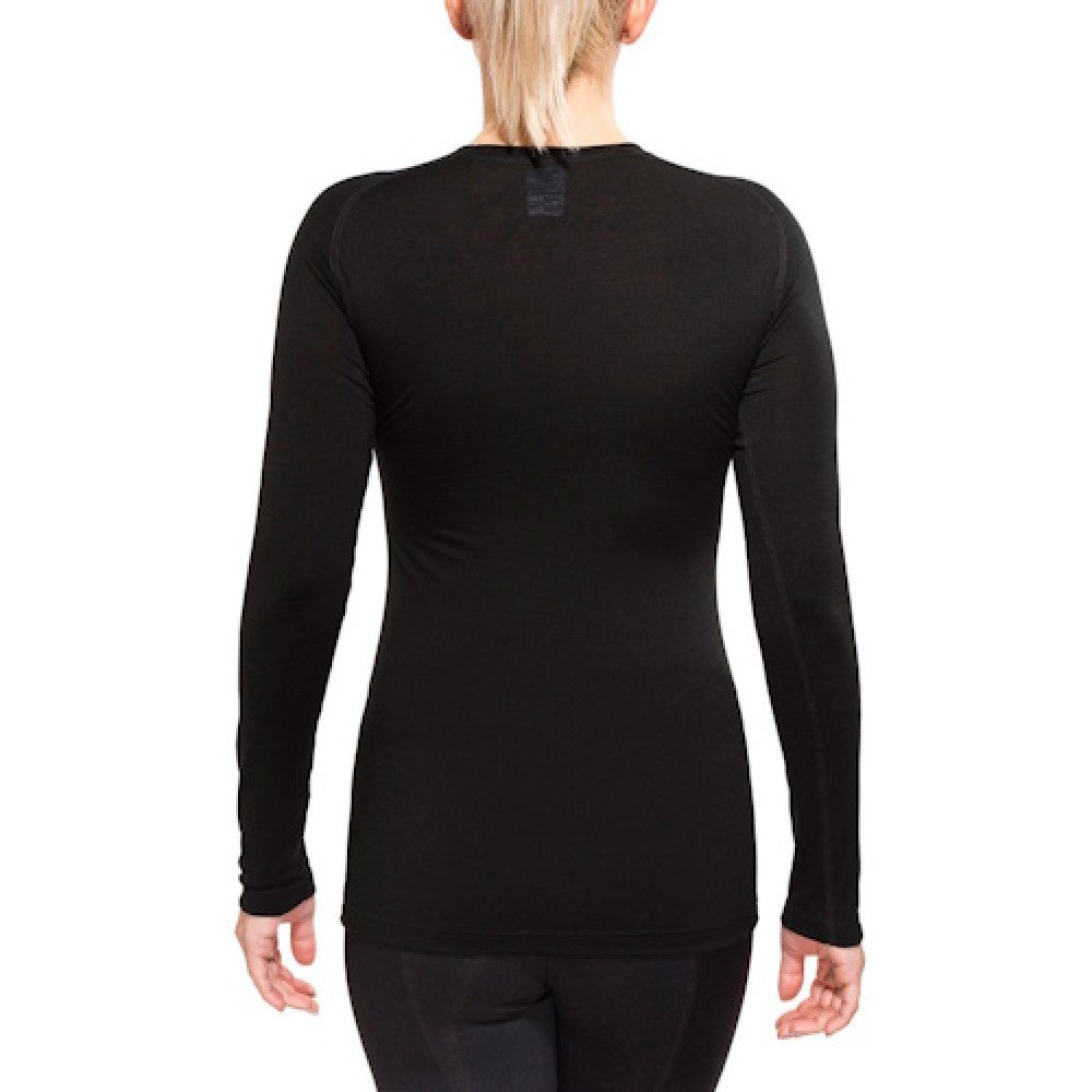 Термокофта жіноча Aclima LightWool Shirt Crew Neck Women Jetblack L