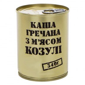 Тушонка з косулі з гречаною кашею, консерви (340г), з/б