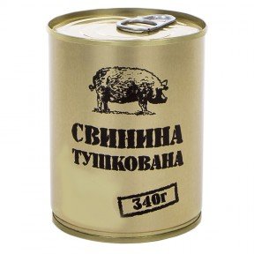 Тушенка зі свинини, консерви (340г), з/б