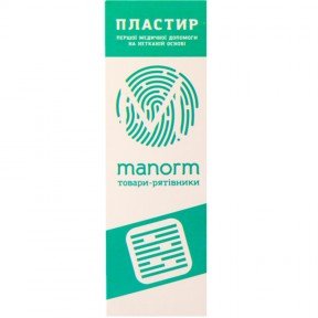 Пластир на нетканій основі Манорм (19х72мм, 10шт.)