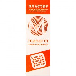 Пластир на полімерній основі Манорм (19х72мм, 10шт.)