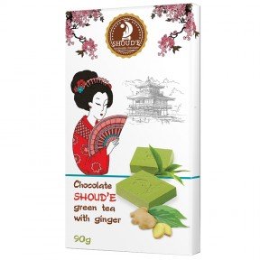 Шоколад білий Shoud'e (зелений чай, імбир, 90г)