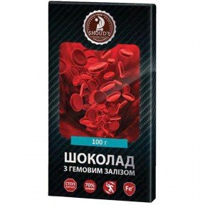 Шоколад чорний Shoud'e (гемове залізо, 70% какао, 100г)