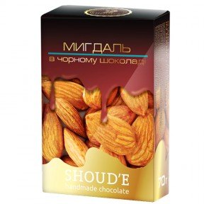Мигдаль у шоколаді Shoud'e (70г), у коробці