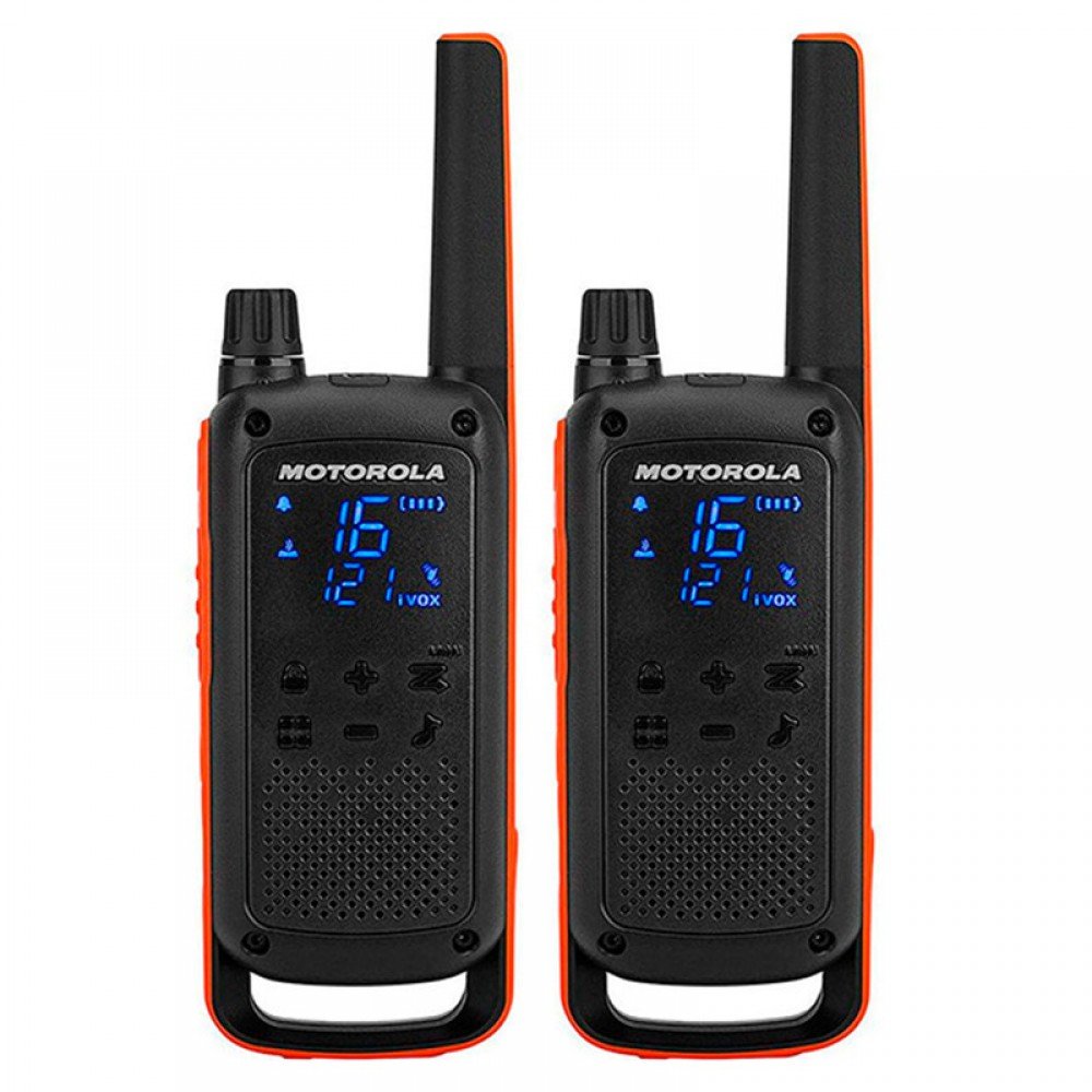 Рація Motorola Talkabout T82 Twin Pack (0.5W, UHF, 446 MHz, до 10 км, 16 каналів, АКБ), 2шт, чорна