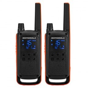 Рація Motorola Talkabout T82 Twin Pack (0.5W, UHF, 446 MHz, до 10 км, 16 каналів, АКБ), 2шт, чорна