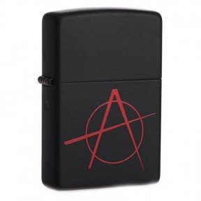 Запальничка Zippo Black Matte Anarchy 20842