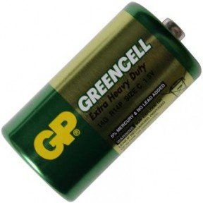 Батарейка сольова C Greencell (14G, R14P) GP 1.5V