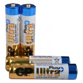 Батарейка лужна Alkaaline AAA Ultra plus (24AUPHM-2UE4, LR03, AUP) GP 1.5V (4шт, блістер)