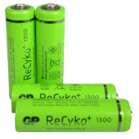 Акумулятор нікель-металогідридний Ni-MH AA GP ReСyko, 1.2V (1300mAh), 4шт. у блістері