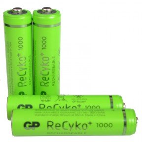 Акумулятор нікель-металогідридний Ni-MH AAА GP ReСyko, 1.2V (950mAh), 4шт. у блістері