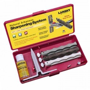 Верстат точильний універсальний Lansky Natural Arkansas System, 3 камені, в кейсі