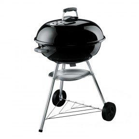 Гриль на вугіллі Weber Compact Kettle (890x590x520мм), чорний